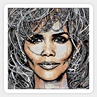 Vector sketch  of  Halle Berry Sticker